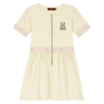 Girls Gold Logo Dress