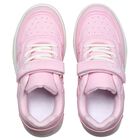 Girls Pink Heart Trainers, 1, hi-res