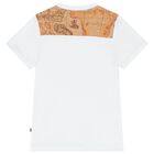 طقم شورت أولاد بطبعة خريطة باللون البيج و الأبيض, 1, hi-res