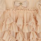 Girls Gold Ruffled Tulle Dress, 1, hi-res