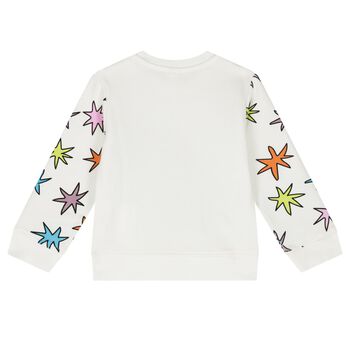 Younger Girls Ivory Shooting Stars Sweatshirt