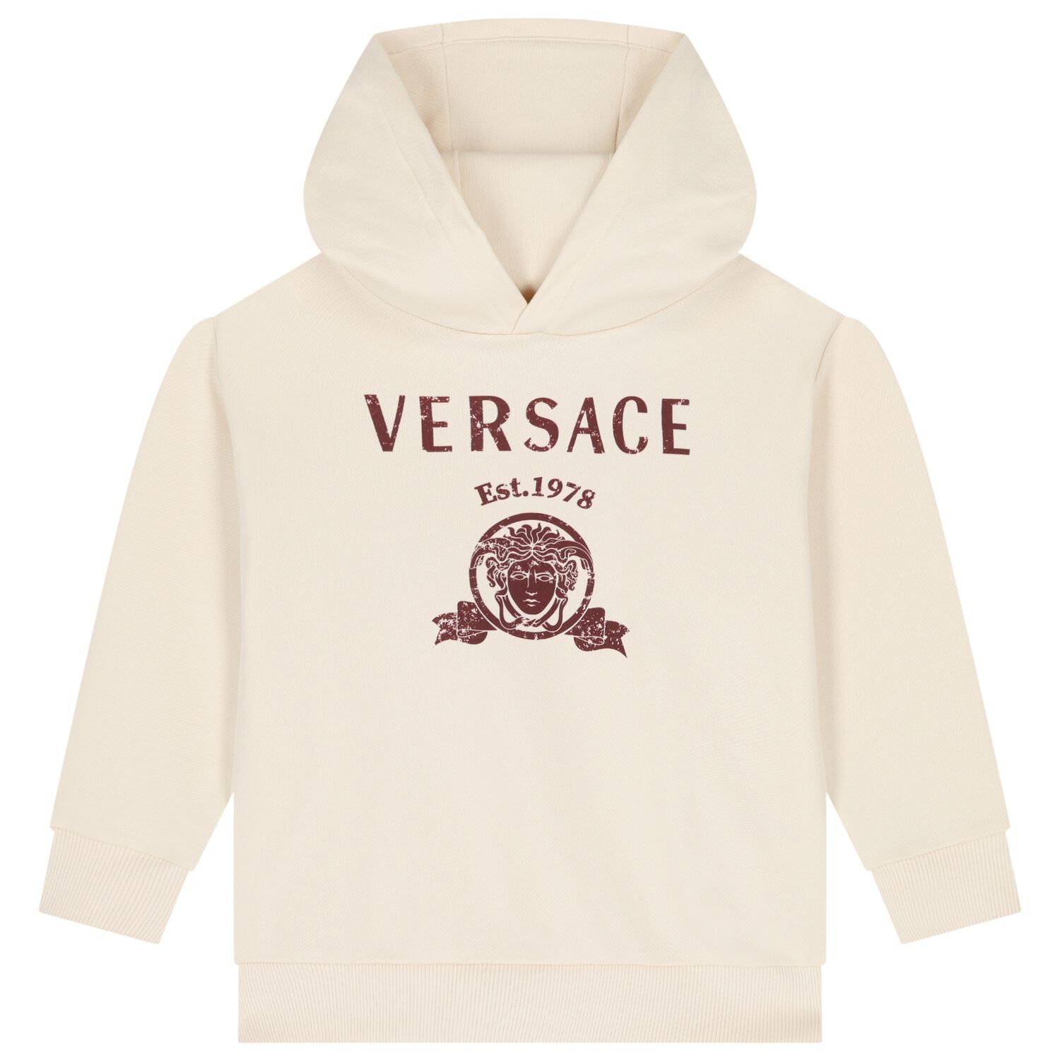 Ivory Medusa Logo Hooded Top, 1, hi-res