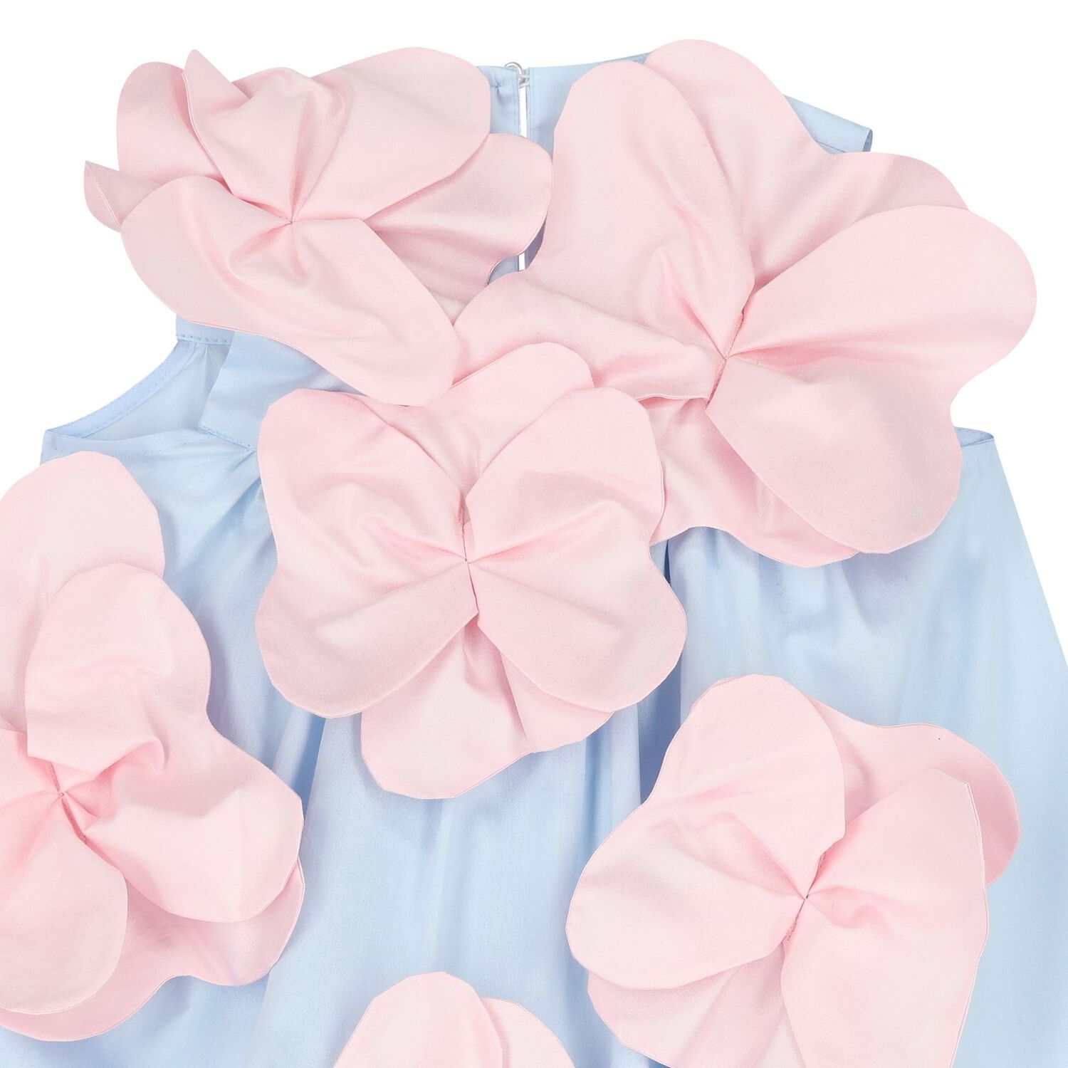 Girls Blue & Pink Flower Dress, 1, hi-res image number null