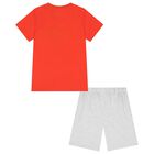 Boys Red & Grey Spiderman Shorts Set, 1, hi-res