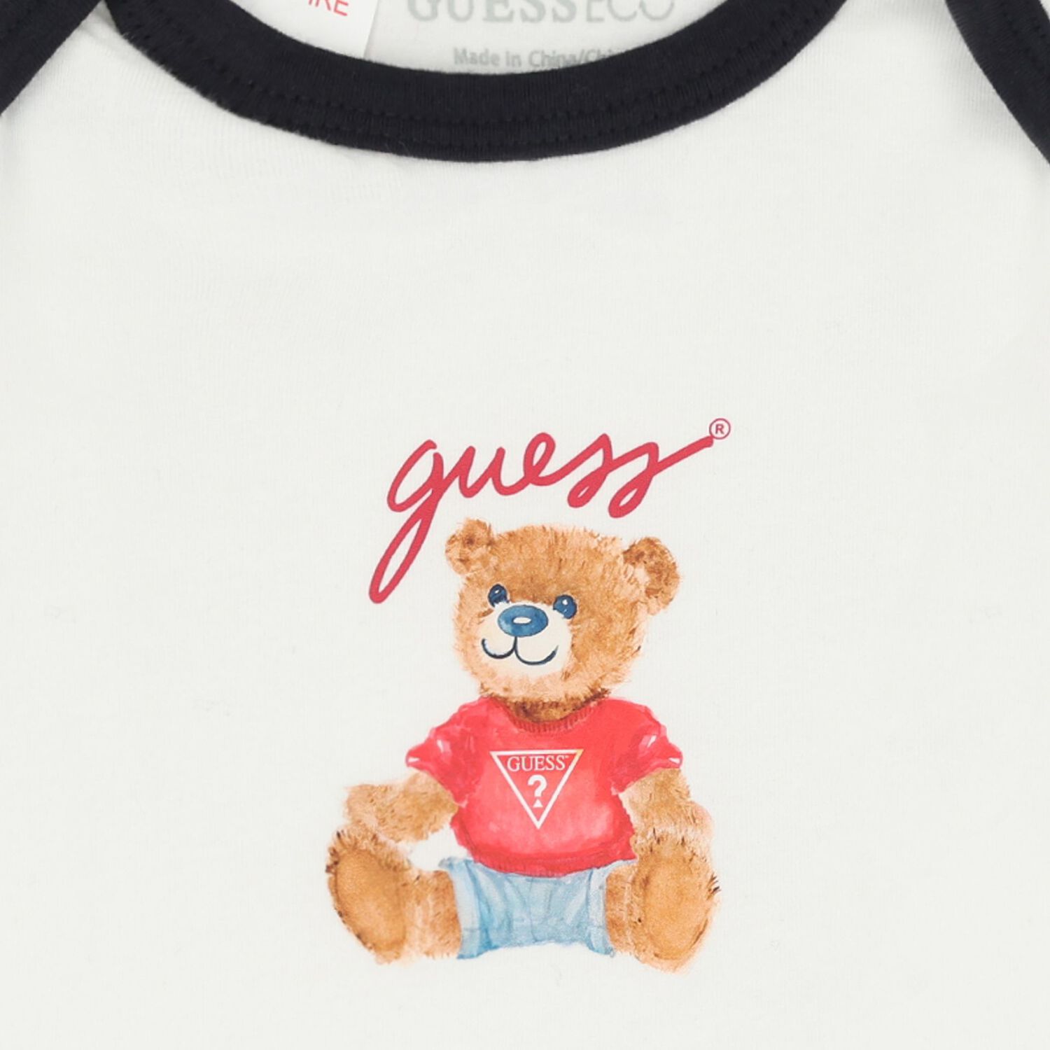 Baby Boys Navy Blue & White Teddy Bear Bodysuit Set, 2, hi-res