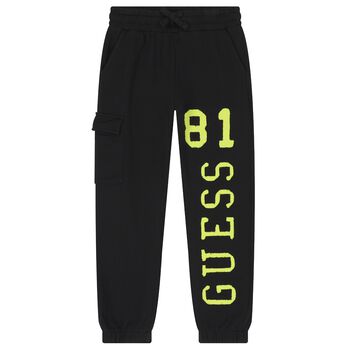 Boys Black Logo Joggers