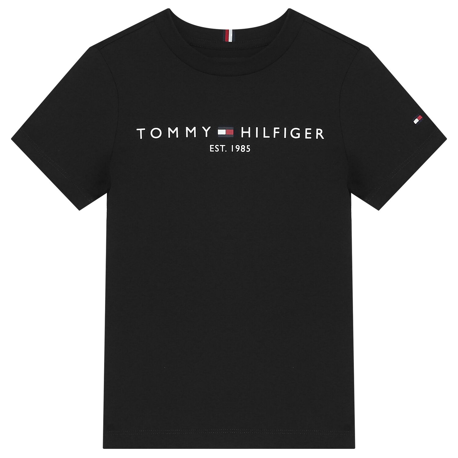 طقم شورت أولاد بالشعار باللون الأسود, 3, hi-res