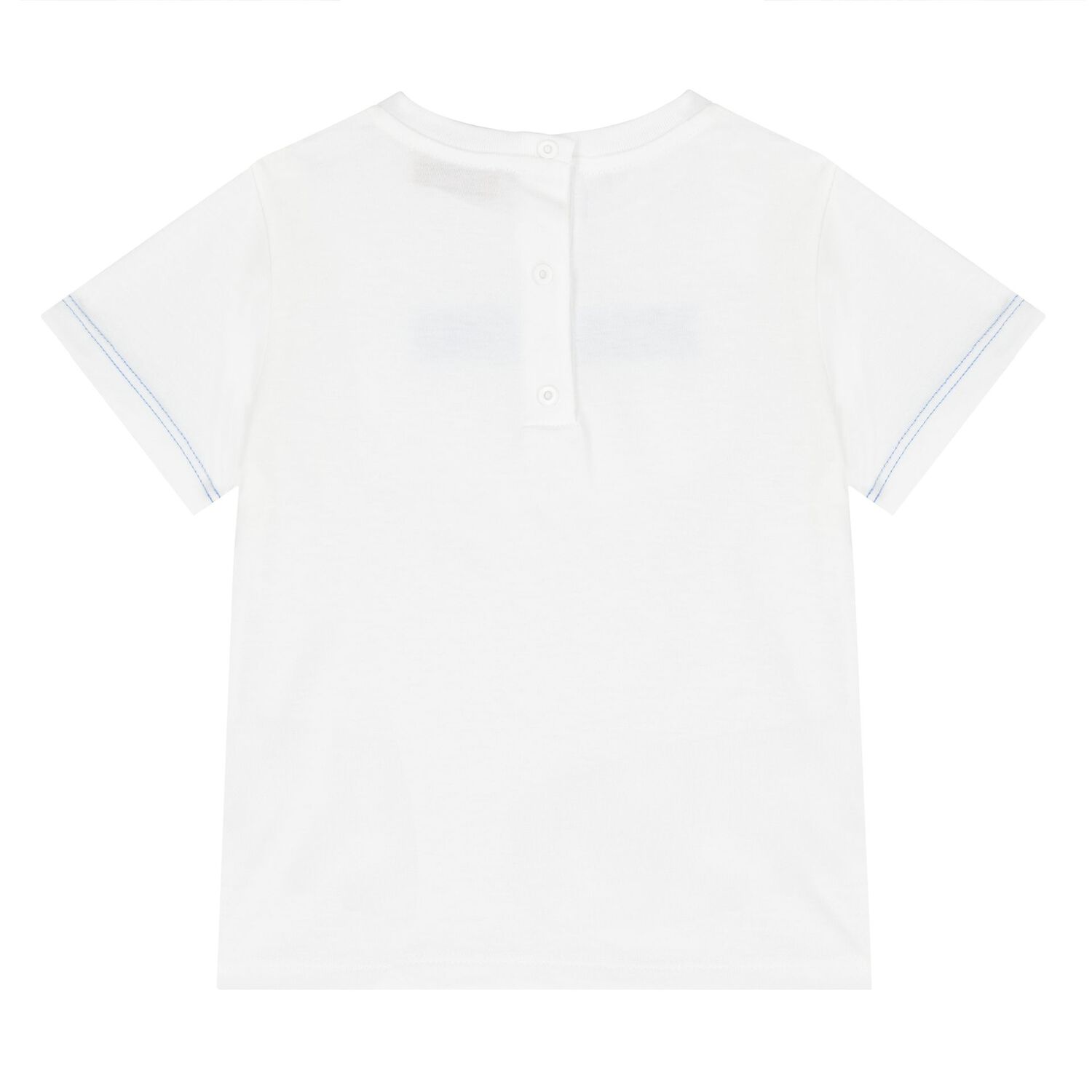Younger Boys White Logo T-Shirt, 1, hi-res