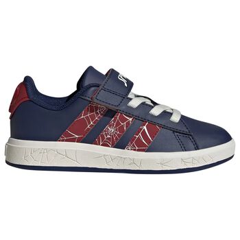 Boys Navy Blue Marvel Grand Court Trainers