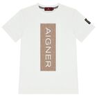 Boys White Logo T-Shirt, 2, hi-res