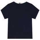 Younger Boys Blue Logo T-Shirt, 1, hi-res