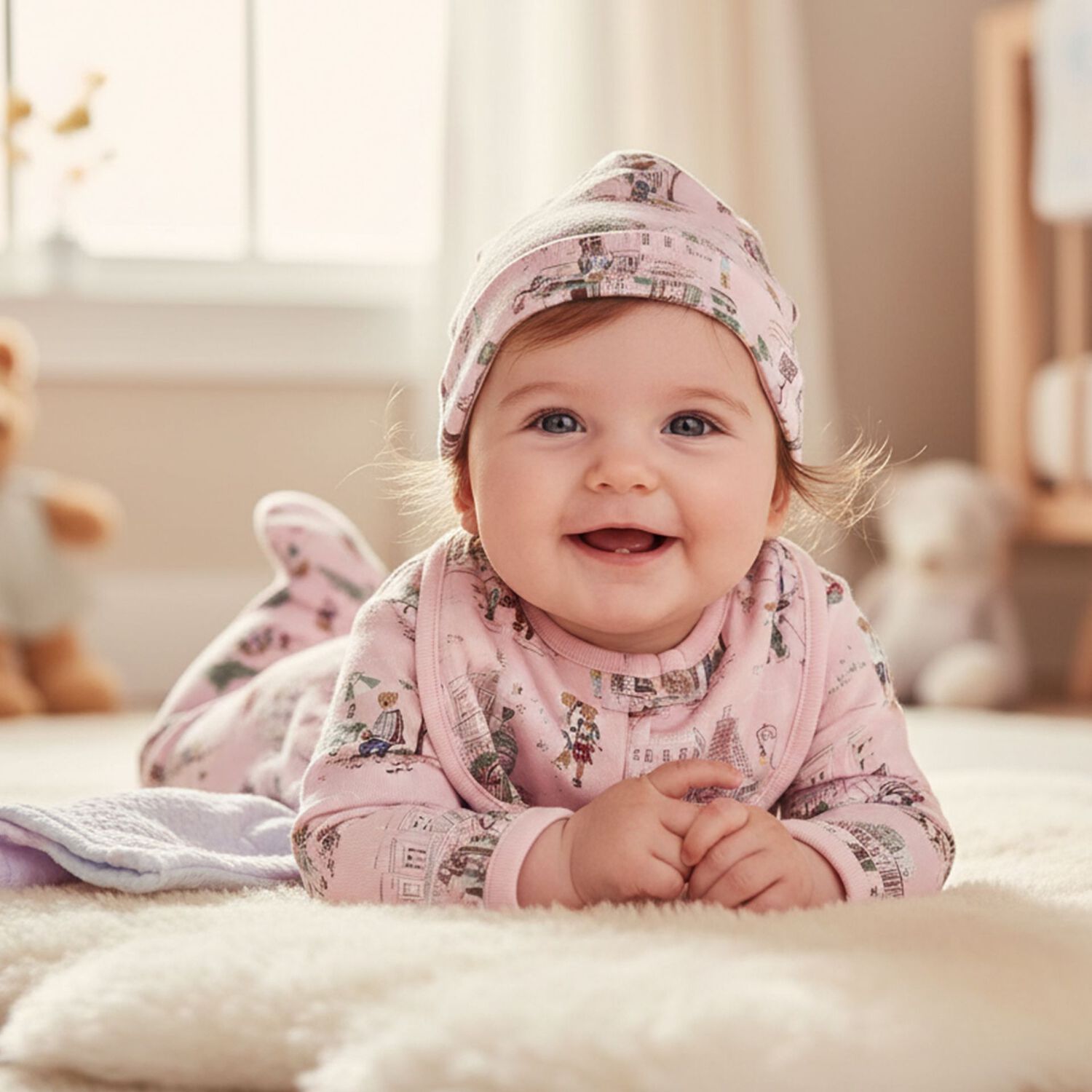 مجموعة هدايا بيبي جرو على شكل دب وردي للبنات, 2, hi-res