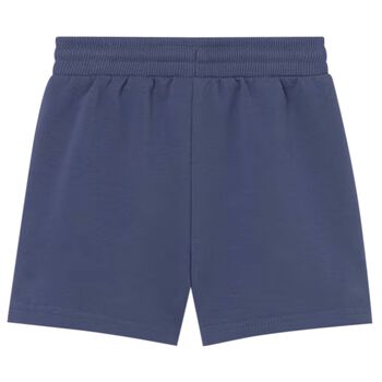 Younger Boys Navy Blue Logo Shorts