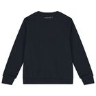 Boys Navy Blue Logo Sweatshirt, 1, hi-res