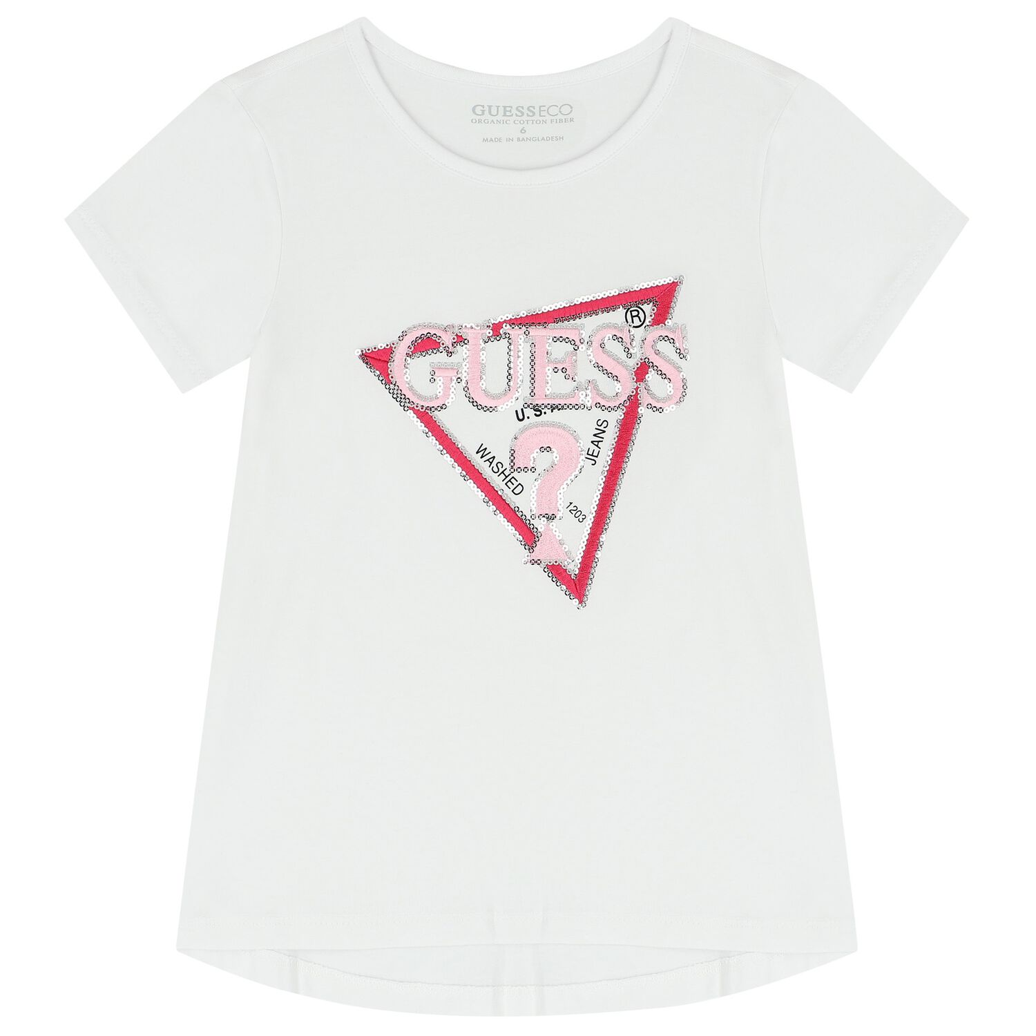 Girls White Logo T-Shirt, 1, hi-res image number null