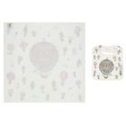 White Hot Air Balloons Baby Carré Swaddle & Bib Gift Set, 1, hi-res