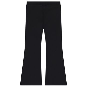 Girls Black Logo Trousers