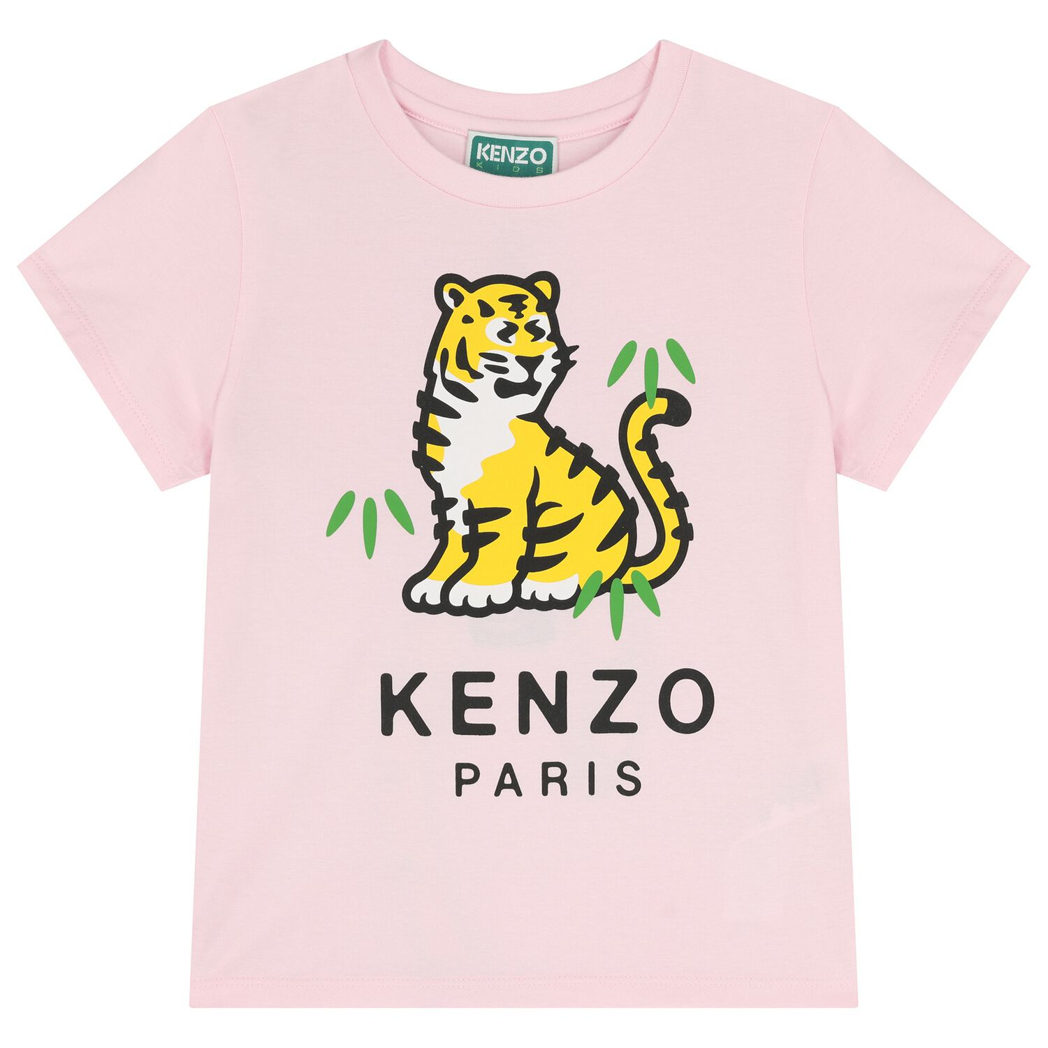 Girls Pink Tiger Logo T-Shirt, 1, hi-res