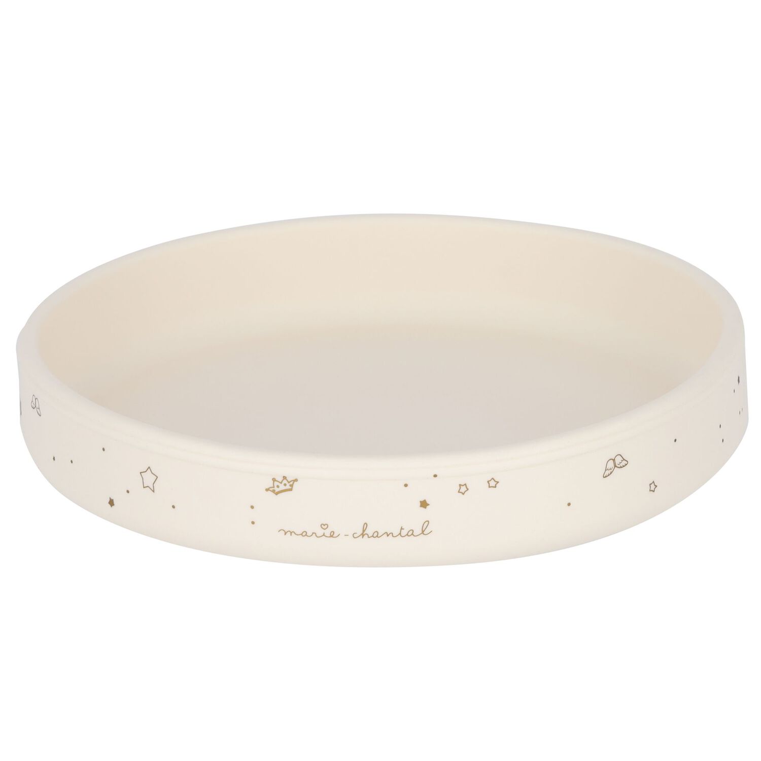 مجموعه ادوات مائده من السيليكون للاطفال بالشعار بشكل نجمه باللون العاجى , 1, hi-res