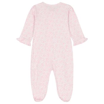 Baby Girls Pink Floral Babygrow