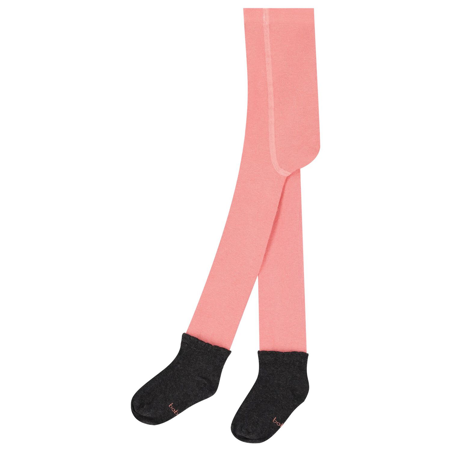 Girls Pink & Grey Logo Tights, 1, hi-res image number null