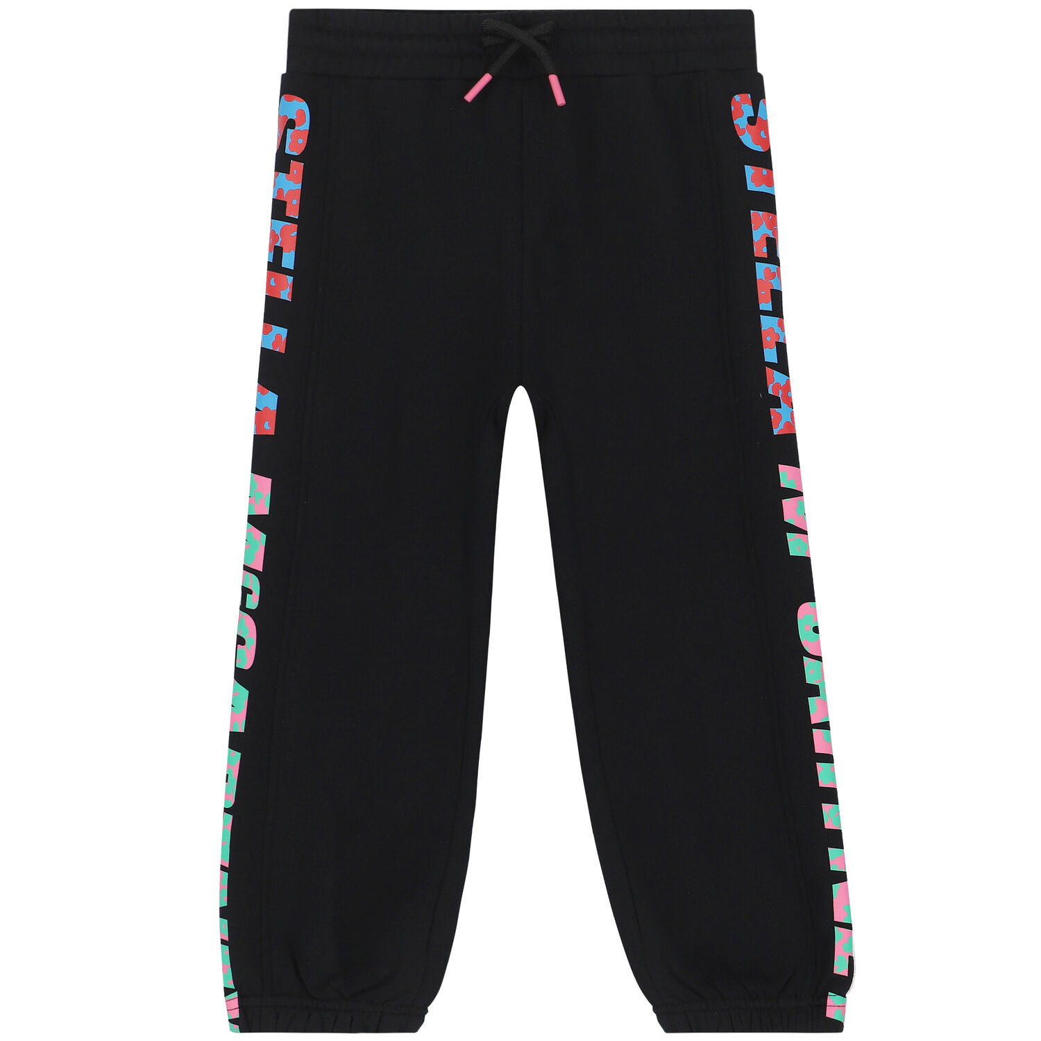 Girls Black Logo Joggers, 1, hi-res