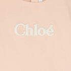 Younger Girls Pink Logo Long Sleeve Top, 1, hi-res