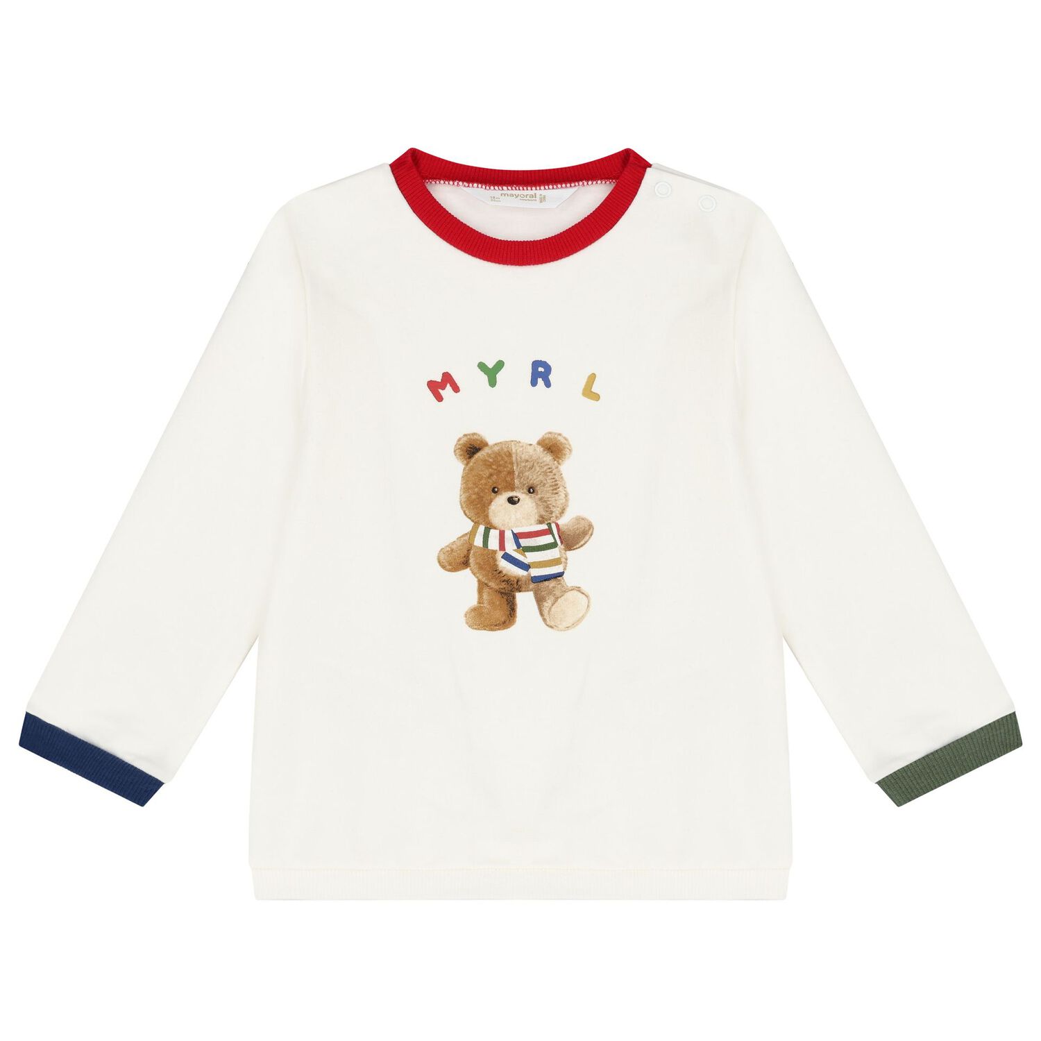 Baby Boys Ivory & Green Tracksuit (3 Piece), 1, hi-res