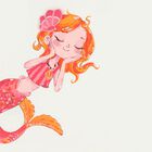 قميص حورية البحر العاجي للبنات, 2, hi-res