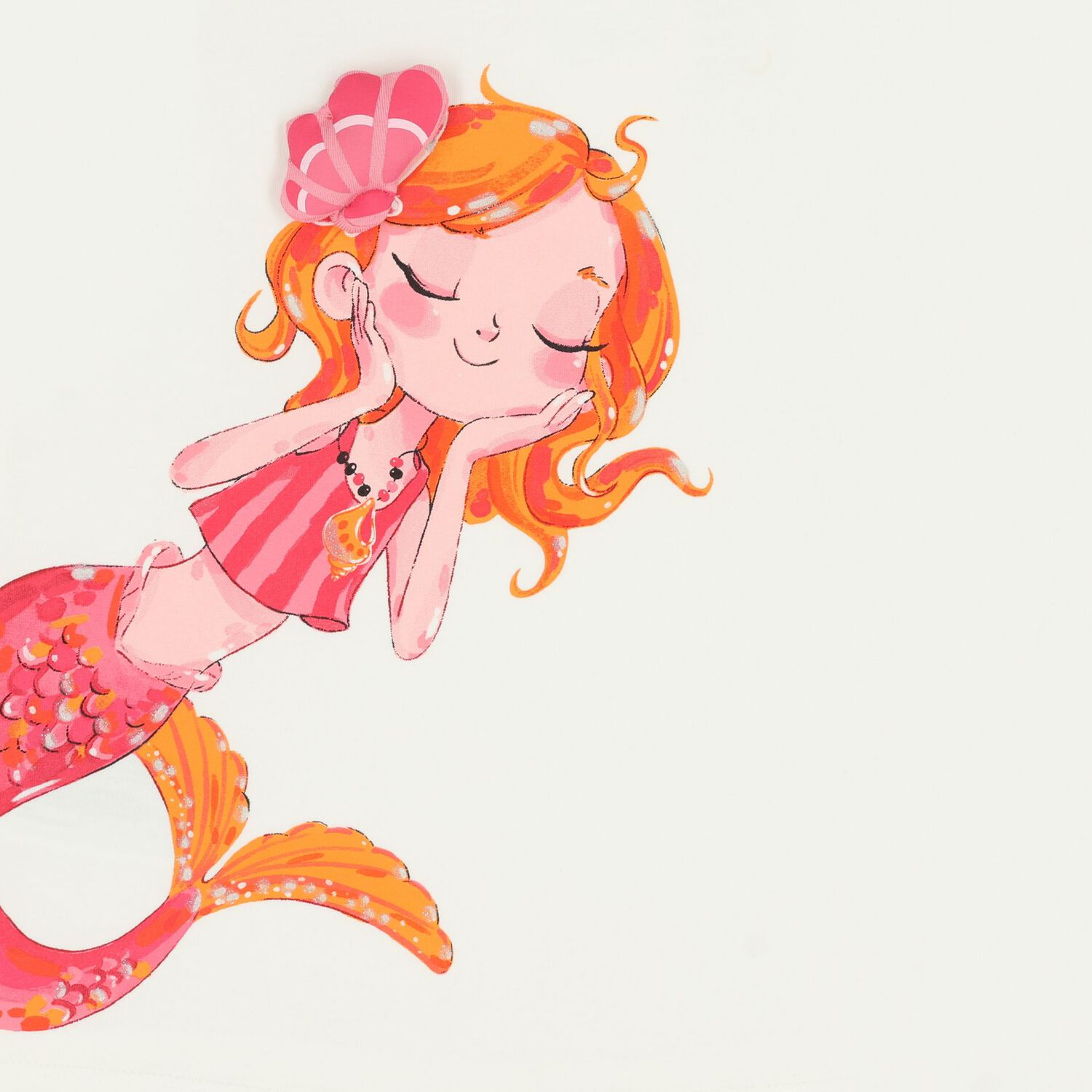 قميص حورية البحر العاجي للبنات, 2, hi-res