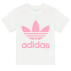 طقم شورت بالشعار باللون الأبيض والوردي, 3, hi-res