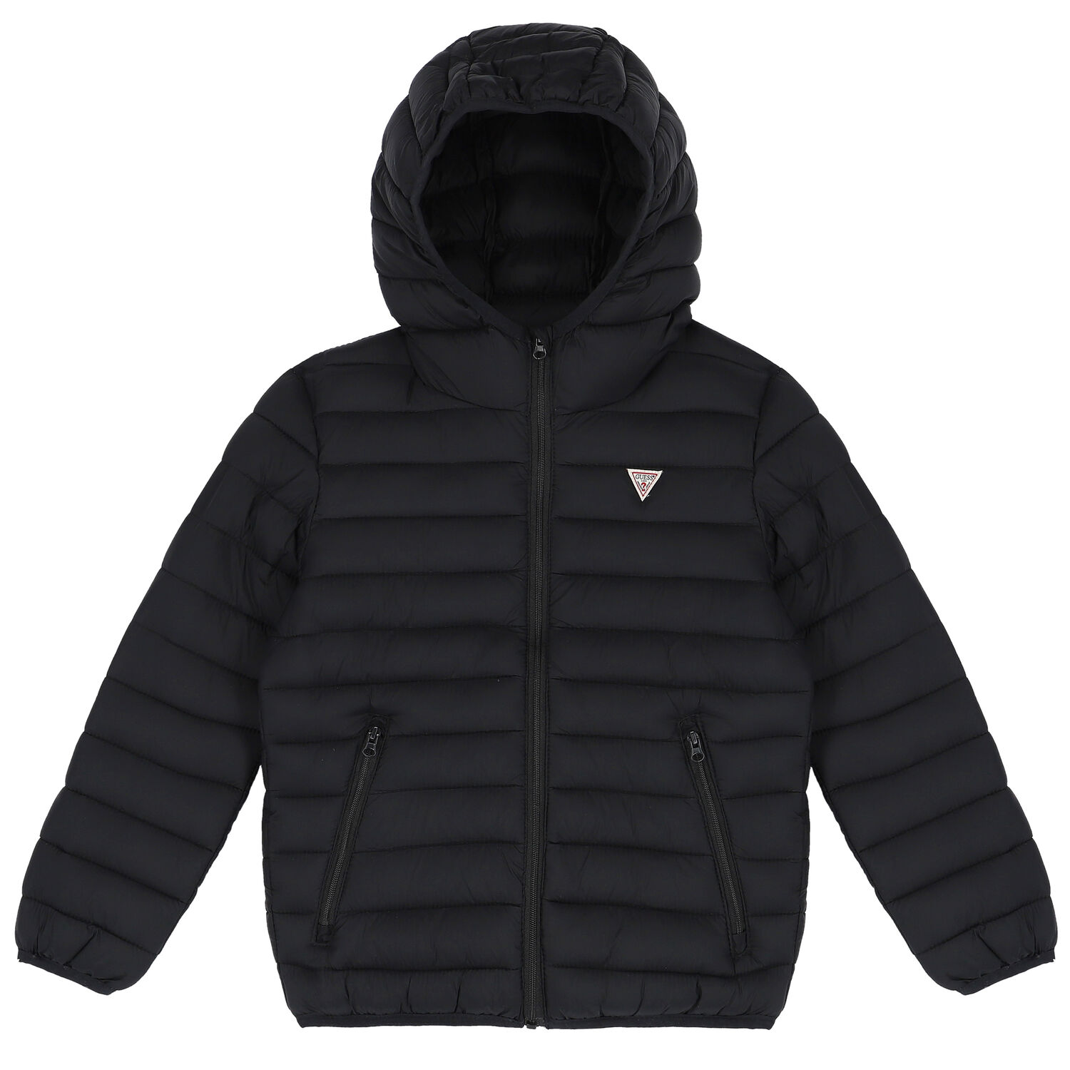 Black Logo Puffer Jacket, 1, hi-res image number null