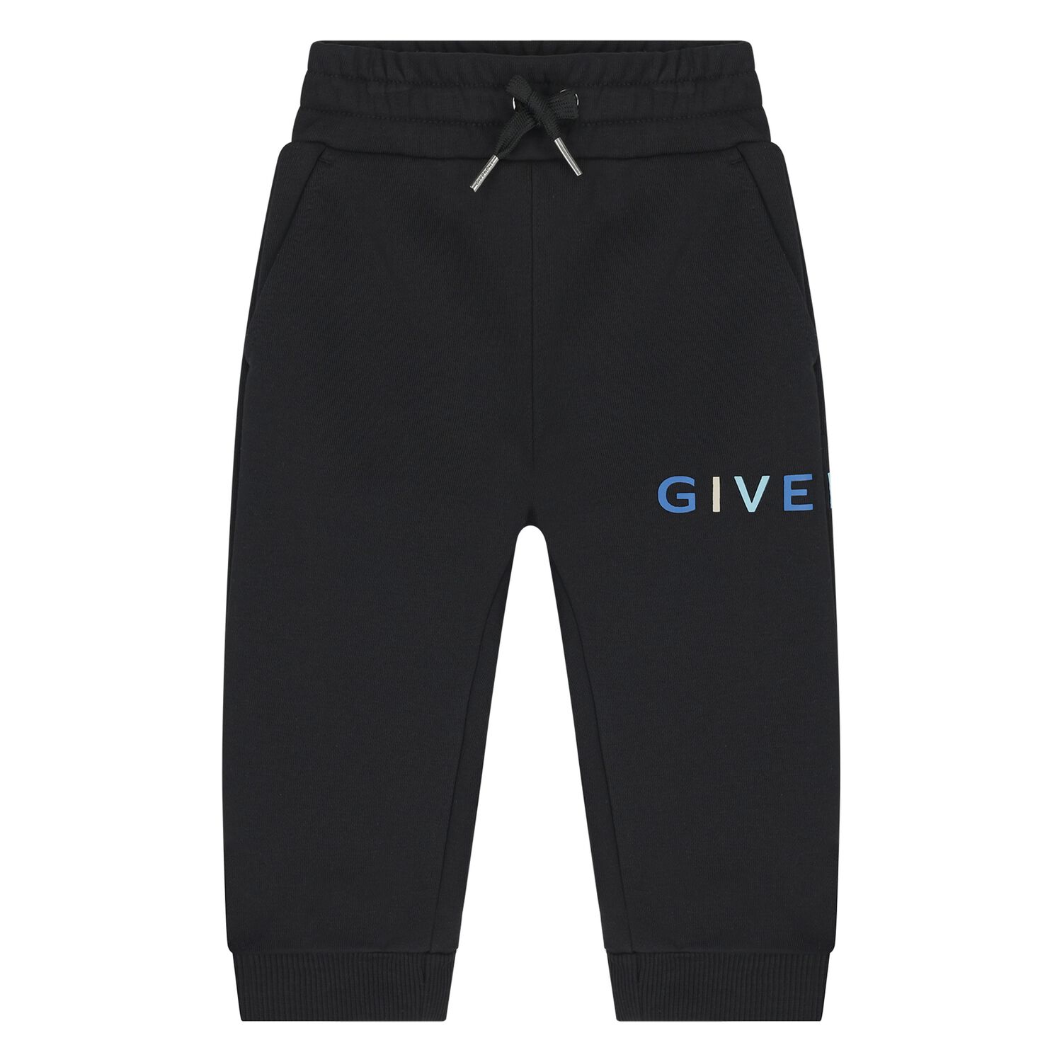 Younger Boys Black Logo Joggers, 2, hi-res