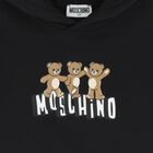 Black Teddy Bear Logo Hooded Top, 2, hi-res