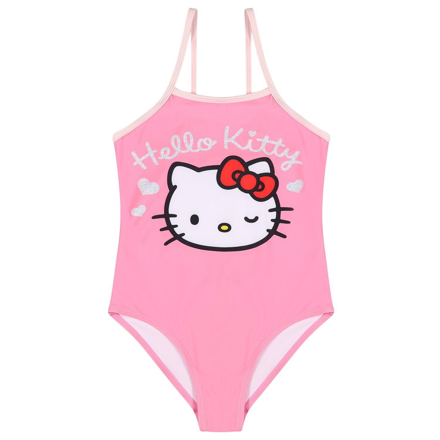 Girls Pink Hello Kitty Swimsuit, 1, hi-res