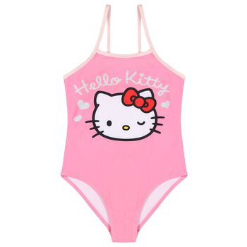 Girls Pink Hello Kitty Swimsuit
