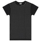 فستان ديزي أسود مرصع بأحجار الراين للبنات, 1, hi-res