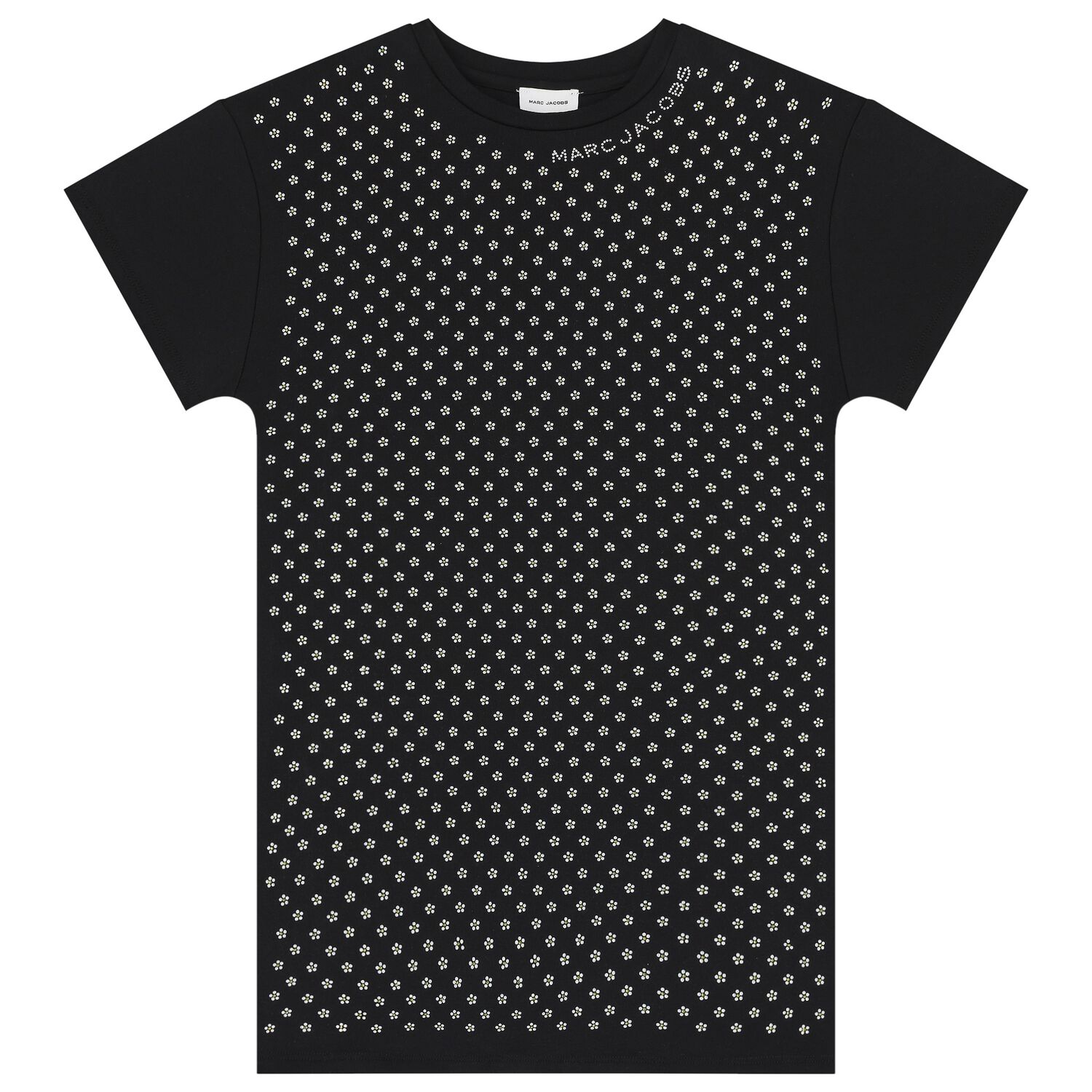 فستان ديزي أسود مرصع بأحجار الراين للبنات, 1, hi-res