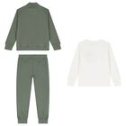 Boys Green & Ivory Skate Tracksuit Set, 1, hi-res