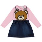 Younger Girls Pink & Blue Logo Skirt Set, 1, hi-res