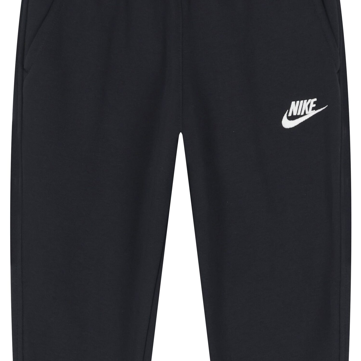 Boys Black Swoosh Logo Tracksuit, 1, hi-res