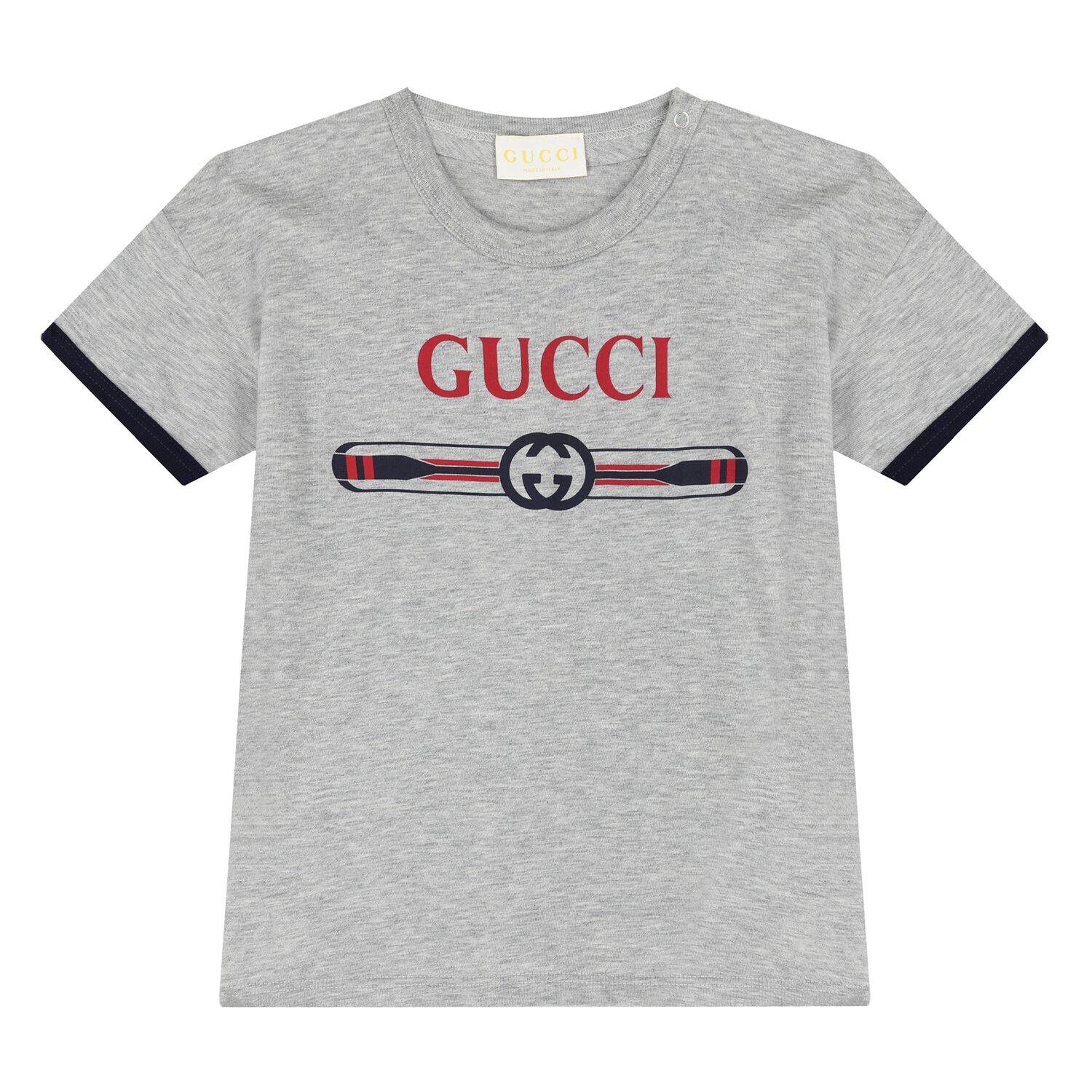 Grey Cotton Logo Younger T-Shirt, 1, hi-res image number null