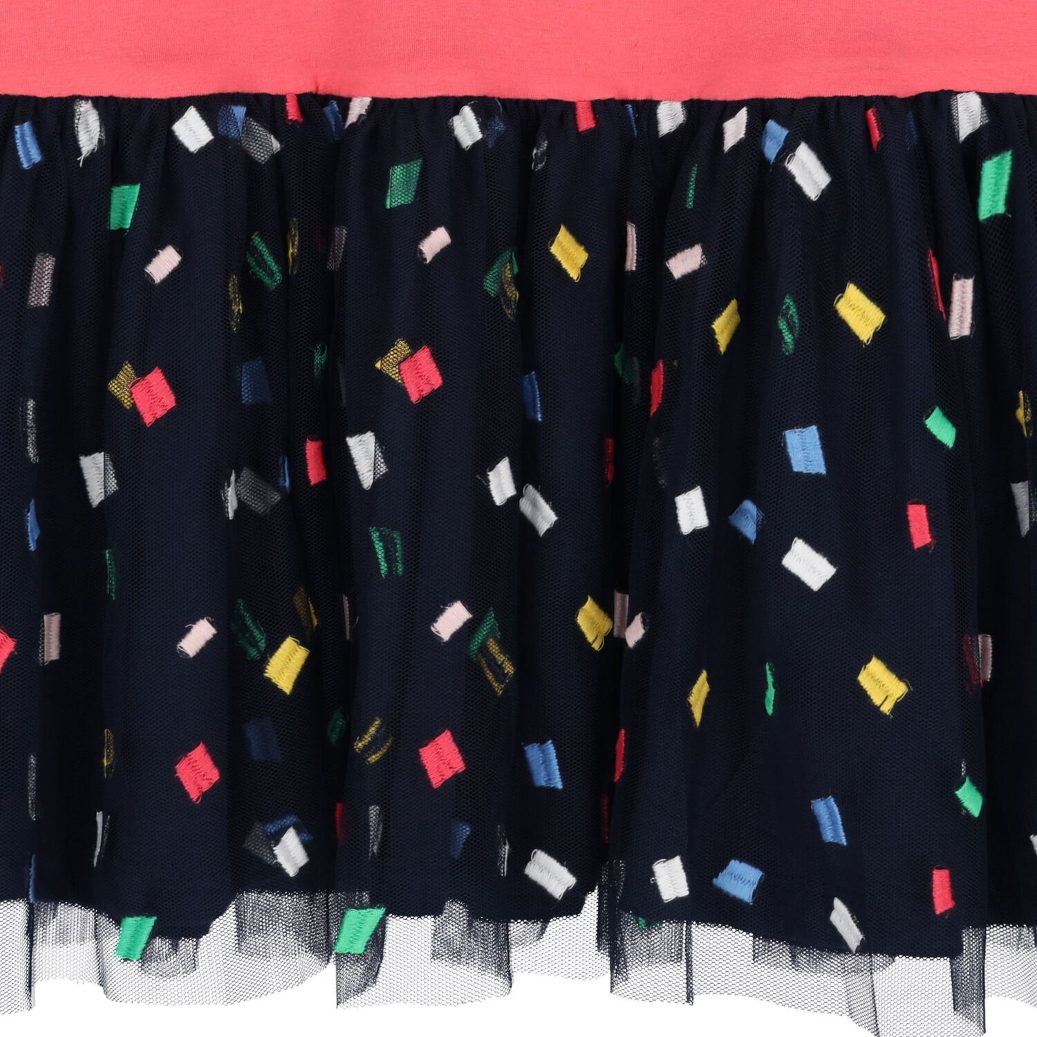 فستان تول باللون الوردي والكحلي للفتيات, 1, hi-res