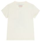 Girls Ivory Star T-Shirt, 1, hi-res