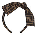 طوق شعر بنات بفيونكة باللون البيج , 1, hi-res