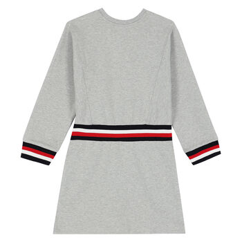 Girls Grey Logo Dress