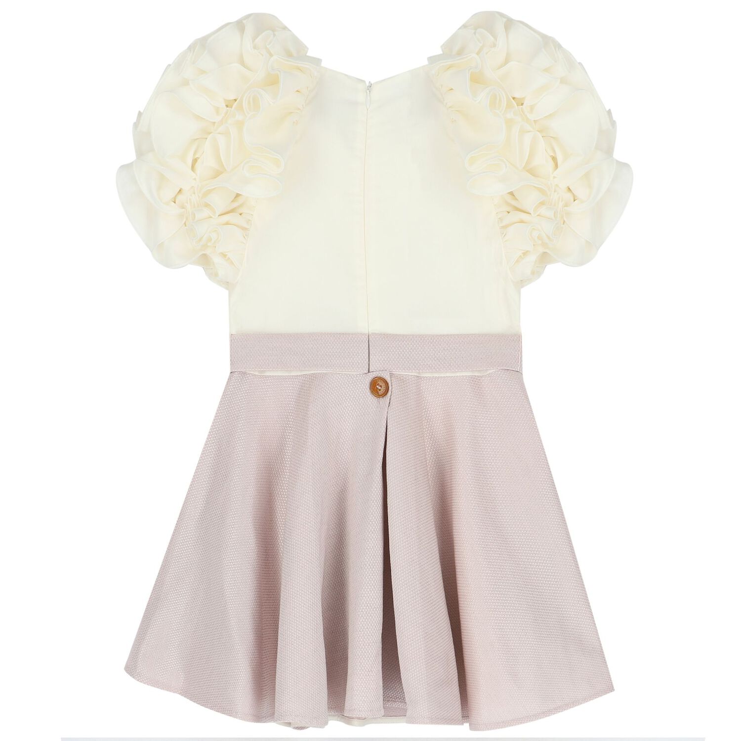 فستان بنات باللون الابيض و الوردي , 1, hi-res image number null