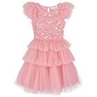Girls Pink Embellished Tutu Dress, 1, hi-res