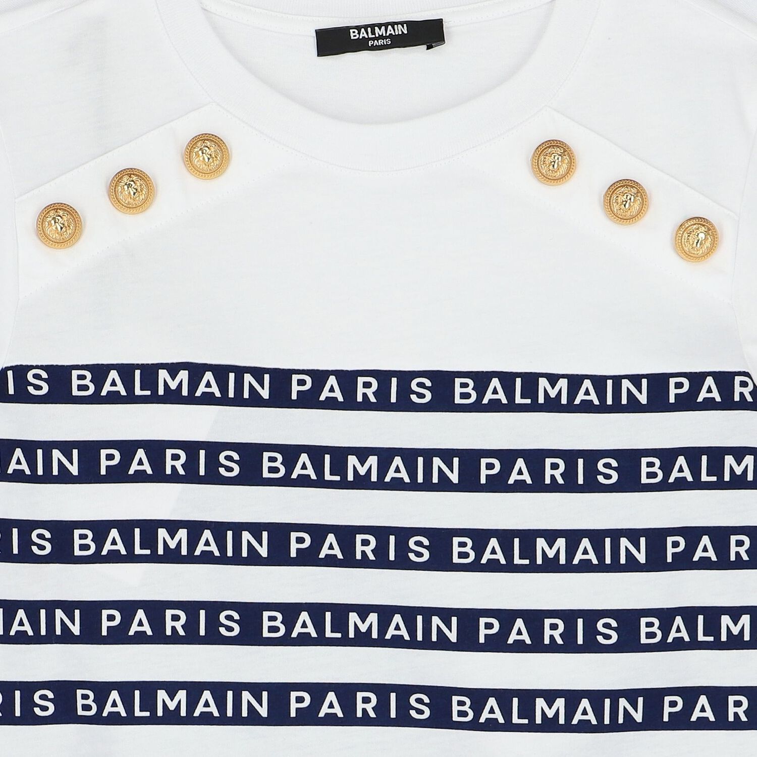 Girls White & Blue Logo Dress, 1, hi-res image number null