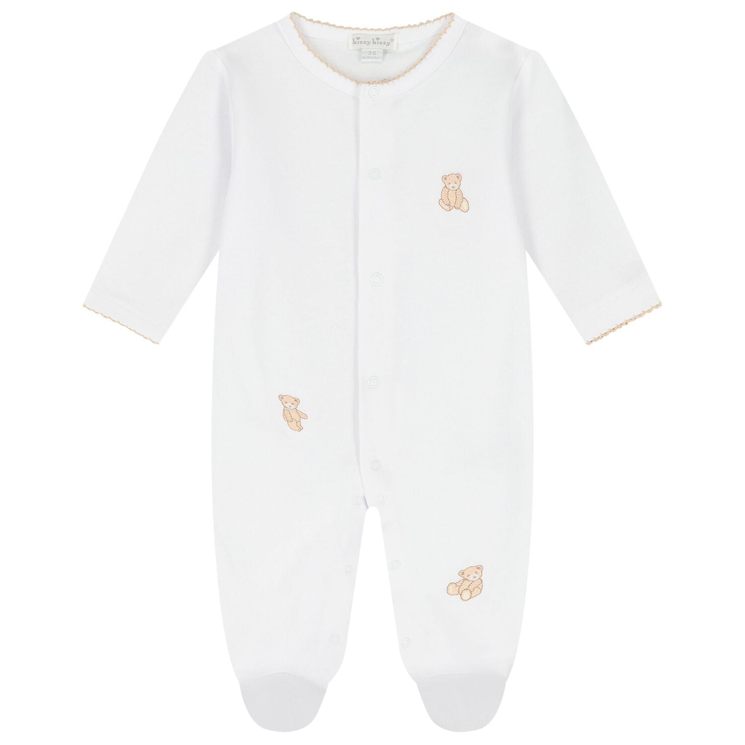 White Teddy Bear Babygrow Gift Set, 1, hi-res